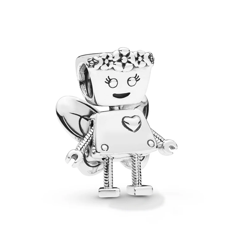 

925 Sterling Silver Original 1:1 New High Quality Charm Beads Lady Personality Creative Flower Fairy Bella Small Charm 797856