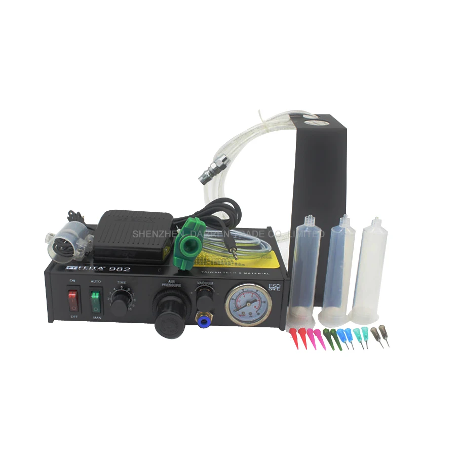 

High-precision Semi-automatic Glue Dispenser FT-982 Glue Dispenser Solder Paste Liquid Controller Dropper Fluid 110V/220V