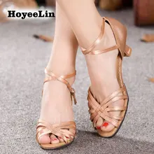 HoYeeLin/сандалии для латинских танцев; женские туфли с открытым носком; вечерние туфли для бальных танцев; замшевая подошва; обувь для танцев на каблуках; обувь для сальсы и румбы