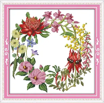 

Garland Embroidery Floss DMC Cotton Cross Stitch In 11CT 14CT DIY Needlework Counted Cross Stitch Kit for Embroidery Cross Craft