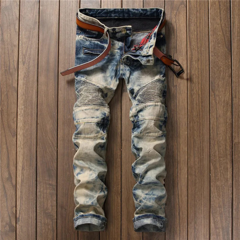mens plaid denim jeans