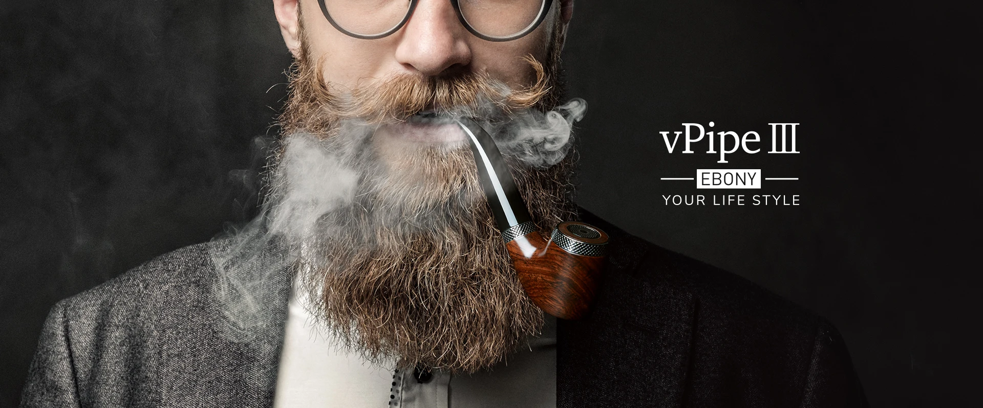 Комплект VapeOnly vPipe III Ebony e-Pipe с аккумулятором 1300 мАч, Воздушная система, эбеновое дерево Vape, комплект электронных труб VS K1000 Plus