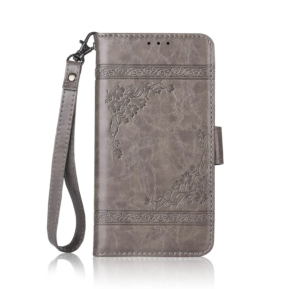 Кожаный чехол-книжка для ASUS ZenFone 3 ZE520KL Fundas с цветочным принтом специальный чехол-бумажник с подставкой и ремешком