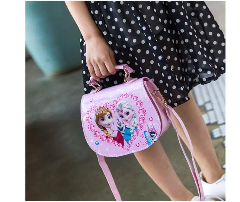 Модная детская сумка с принтом принцессы из мультфильма, милая детская сумка на плечо, сумки на плечо для девочек, Снежная королева, сумки на плечо для дочки