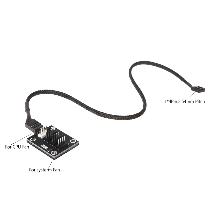 Рукав 4 Way Разветвитель PWM концентратор удлинитель для компьютера DC12V CPU