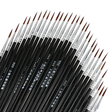 10 pièces/ensemble Fine peint à la main mince crochet ligne stylo Art fournitures dessin Art stylo pinceau Nylon brosse acrylique peinture stylo