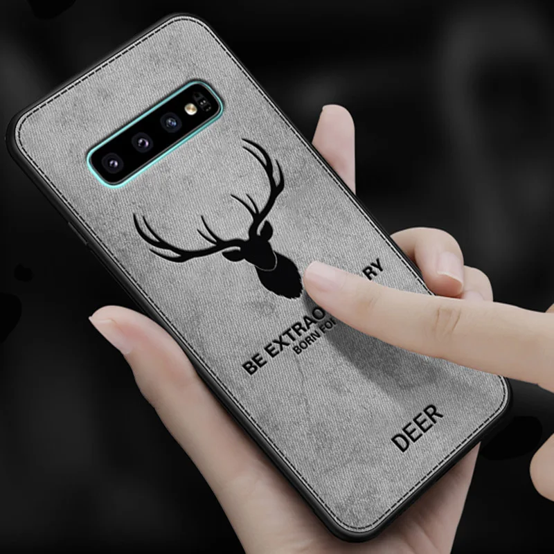 Для samsung galaxy S10 чехол SM-G9730 ткань мягкий чехол для задней крышки для samsung S10 S 10 G9730 3D олень ткань+ чехол для телефона из ТПУ с принтом в виде ракушки 6,1"