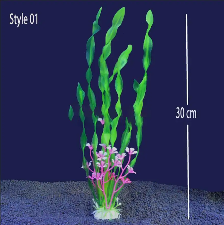 1 шт 2 цвета для аквариума украшения аквариума 30 см пластиковые растения фон для аквариума УСТАНОВКА аксессуары для рыбалки - Цвет: style 01
