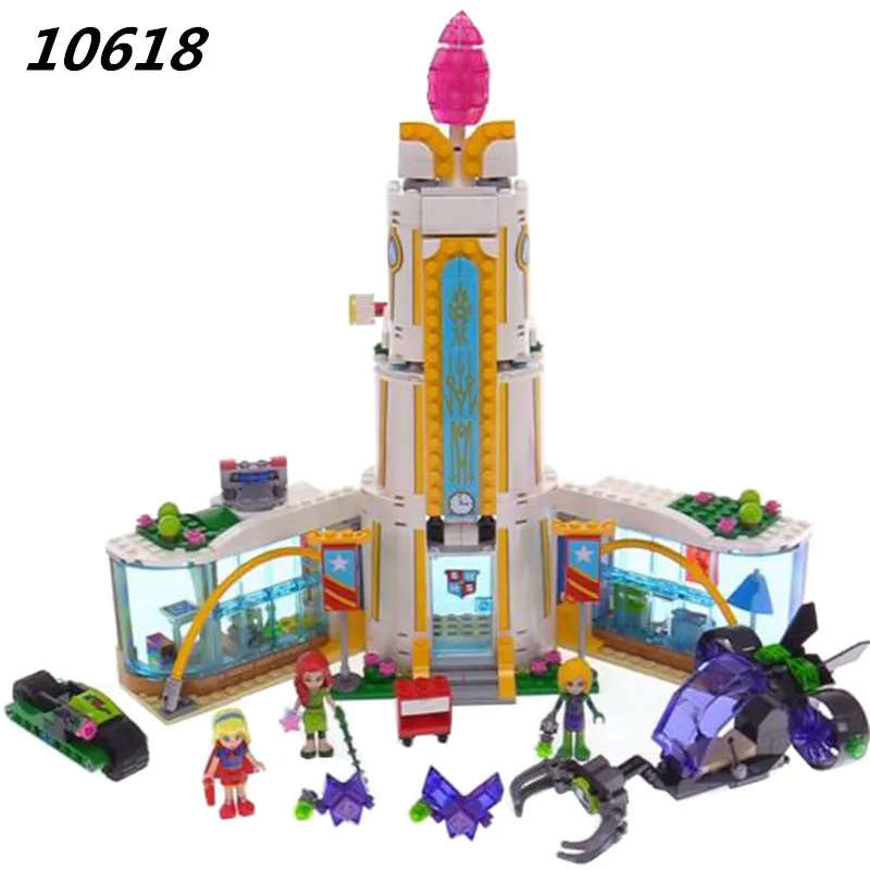 Super Heroine High School 719 Pcs Bricks Set Sale DC Power Girls Building Blocks DIY Bricks