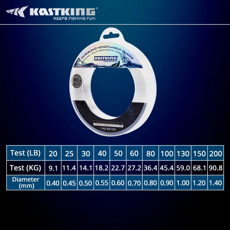 KastKing брендовые нейлоновые рыболовные лески 110 м 50 фунтов лезвие монофиламентная нейлоновая леска материал Leader Line Devel