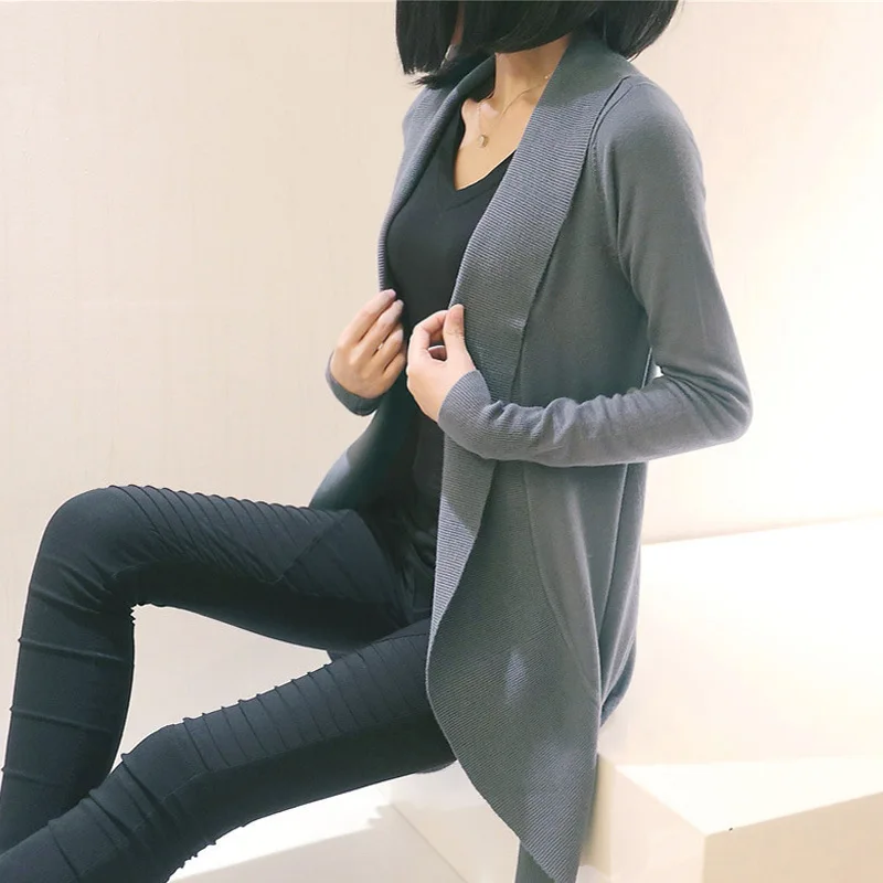 

edition of new fund of 2017 autumn outfit build female coat big yards long long sleeve cardigan one undertakes to knit