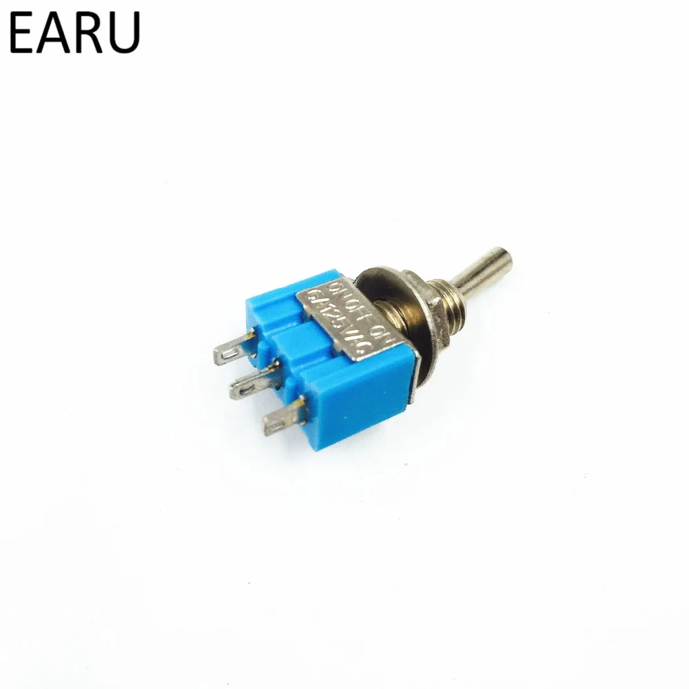 Toggle Switch 10Pcs DIY Toggle Switch ON-OFF-ON / ON-OFF 3Pin 3 Position Latching MTS-103 MTS-102 AC 125V/6A 250V/3A Power Button Switch Car