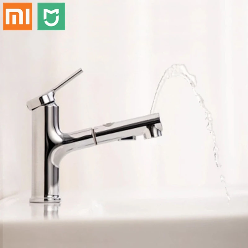  Xiaomi DABAI Bathroom Basin Sink Faucet w/ Pull Out Rinser Sprayer Gargle Brushing 2 Mode Mixer Tap
