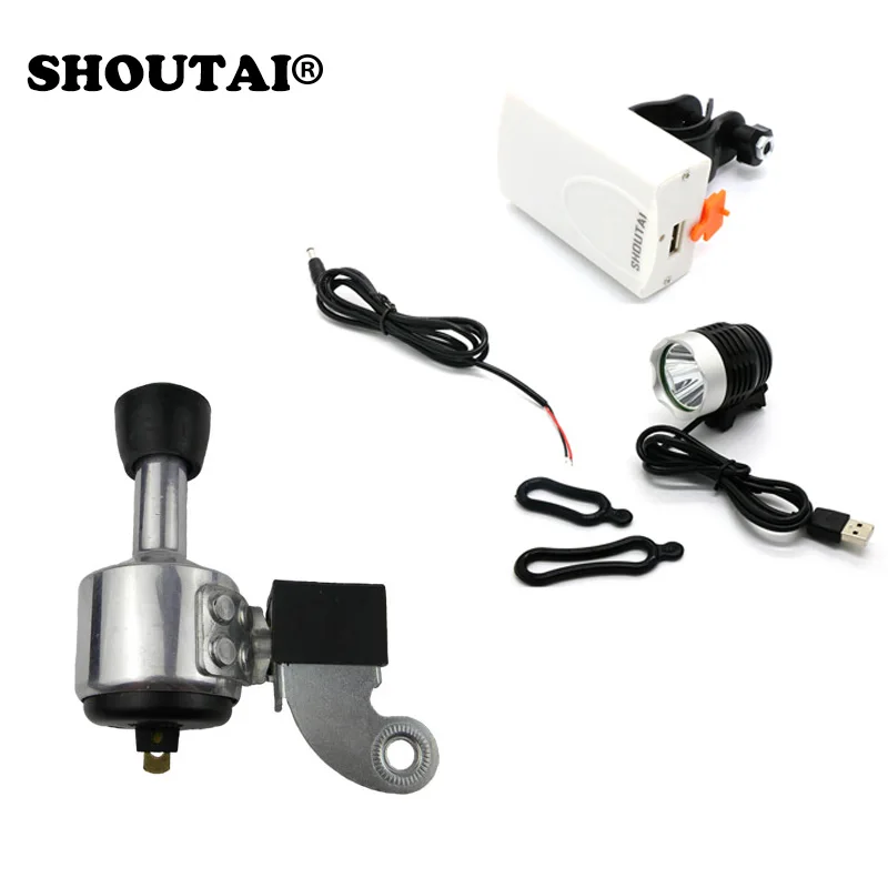 Flash Deal Inventory Handling Bike Lights Aluminum Alloy Headlights Taillights MTB Bicycle Lights Friction Generator Charging Lighting 1