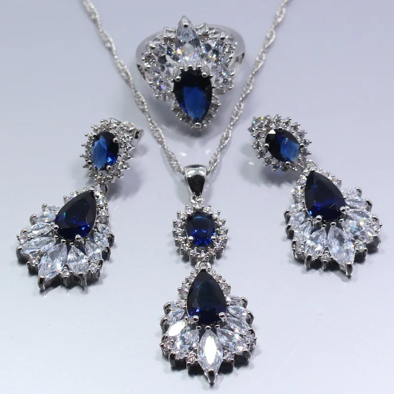 Женский Свадебный комплект из кольца и с австрийским кристаллом|jewelry sets|women jewelry