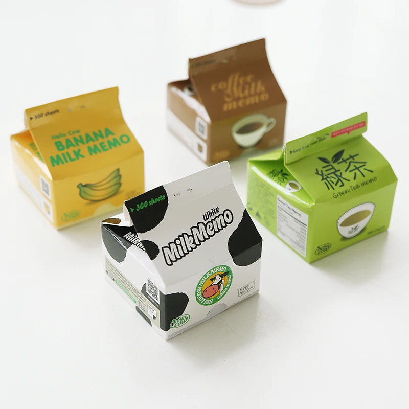 

4 pcs/Lot Milk memo Cute post notes Green tea Coffee note pad Guest page Stationery Office accessories School supplies F305