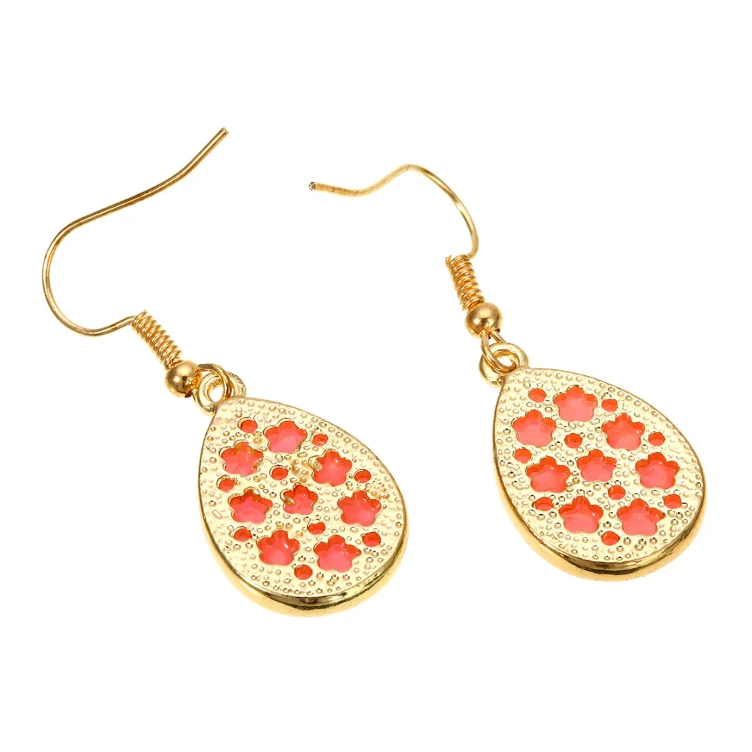 Women Druzy Crystals Teardrop Dangle Earrings Colorful Waterdrop Earrings Simple Drusy Jewelry Femme Brincos 5 Colors