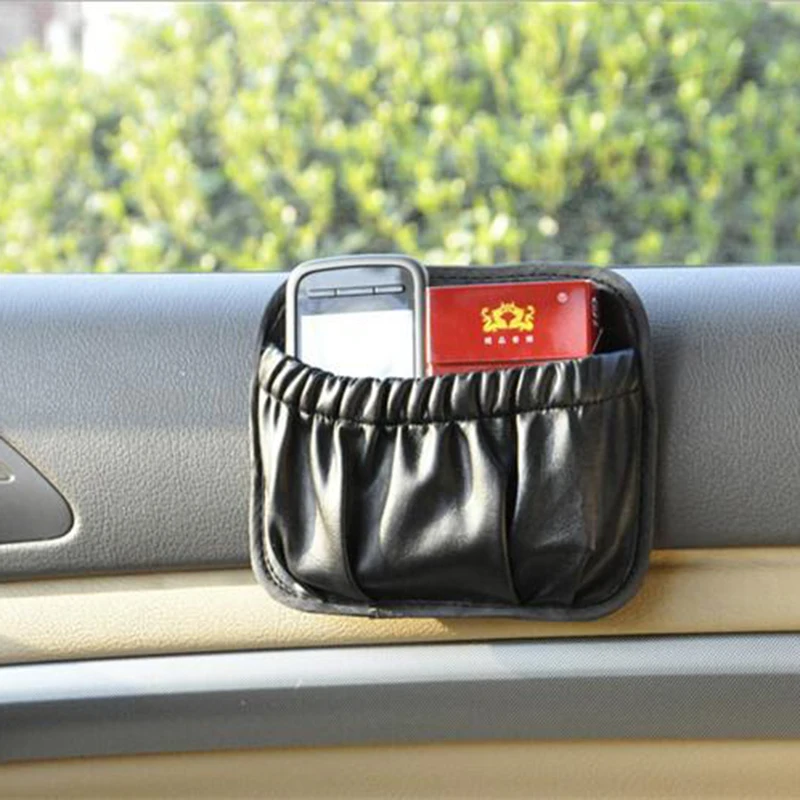 New Arrival Car Interior font b Accessories b font Multi use Black PU Storage Box Sundries