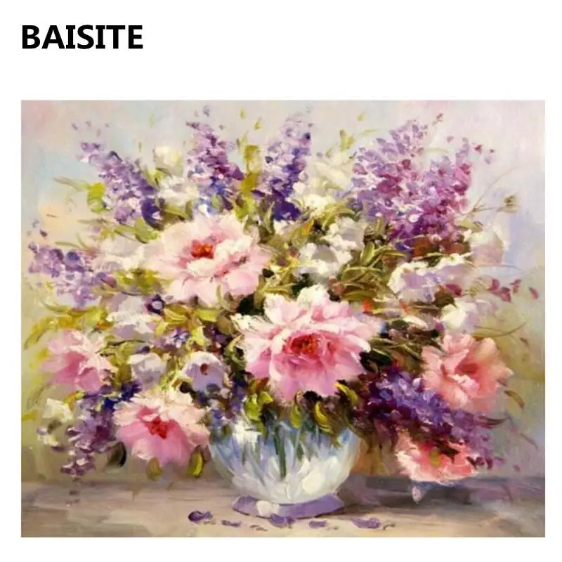 

BAISITE Painting By Numbers Frameless Pictures DIY Painting On Canvas Modern Wall Art For Living Room Wall Art Home Decor H541