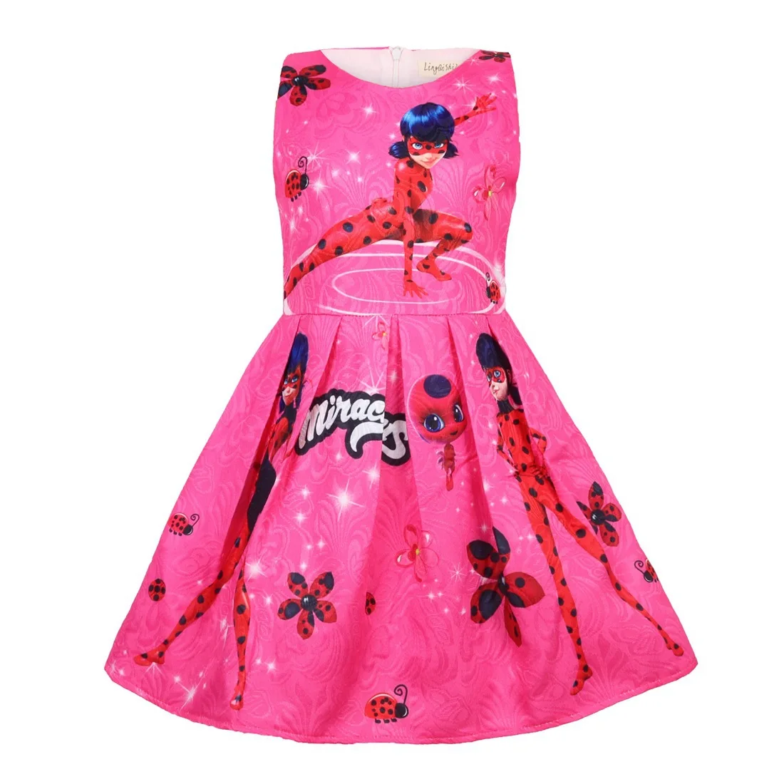 

Girls New Ladybug Dress Baby Children's Clothing Kids Lady bug Party Dress for Girl Clothes xmas Gown Vestidos Robe Fille
