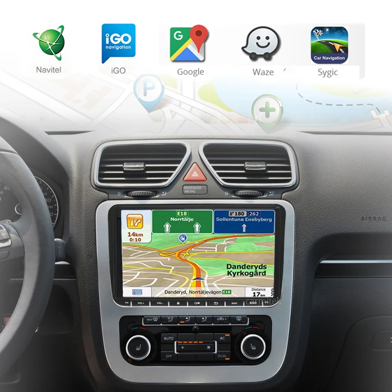 Автомобильный мультимедийный GPS радио Android 2 din для golf 4 5 6 skoda vw polo sedan scirocco cc bora passat b5