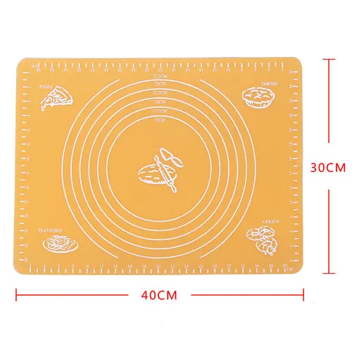 Силиконовый коврик для выпечки, тесто для пиццы, Кондитерская Скалка, кухонные гаджеты, инструменты для приготовления пищи, посуда для выпечки, принадлежности, продукты - Цвет: 07