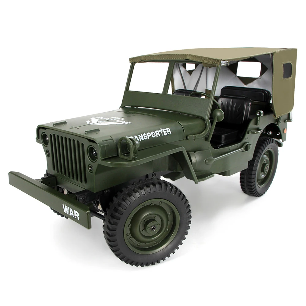 

JJRC Q65 1:10 RC Car 2.4G 4WD Convertible Remote Control Jeep Four-Wheel Drive Off-Road Military Climbing Car Toy Gifts for Kids