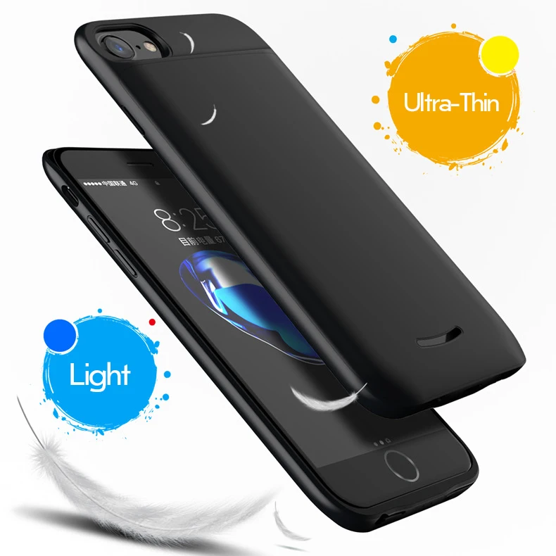 Koop 5000 mAh Voor iphone 6 7 Telefoon Batterij Lader Case 7500 mAh Voor Iphone 6 7 Plus Externe Backup Batterij Opladen Cover Power Bank