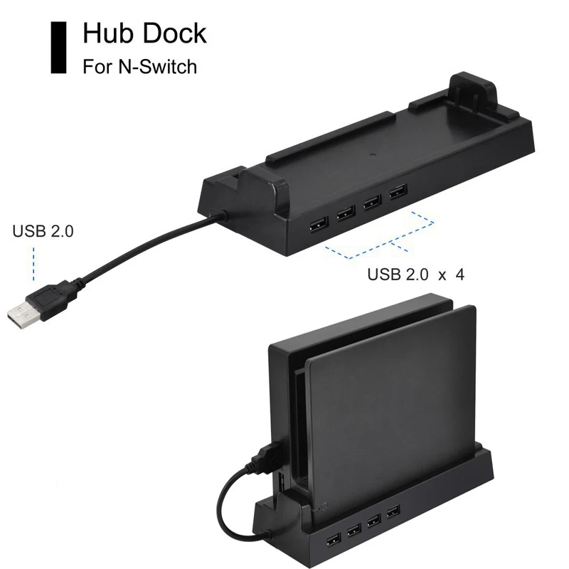 4 USB Port Hub for Nintend Switch High Speed Charger Controller Splitter Expansion Adapter For