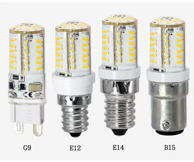 

1pcs 2019 Hot Sale LED lamp G9 E12/E14/B15 corn Bulb AC 220V 2W SMD 3014 LED light 360 degrees Beam Angle spotlight lamps bu