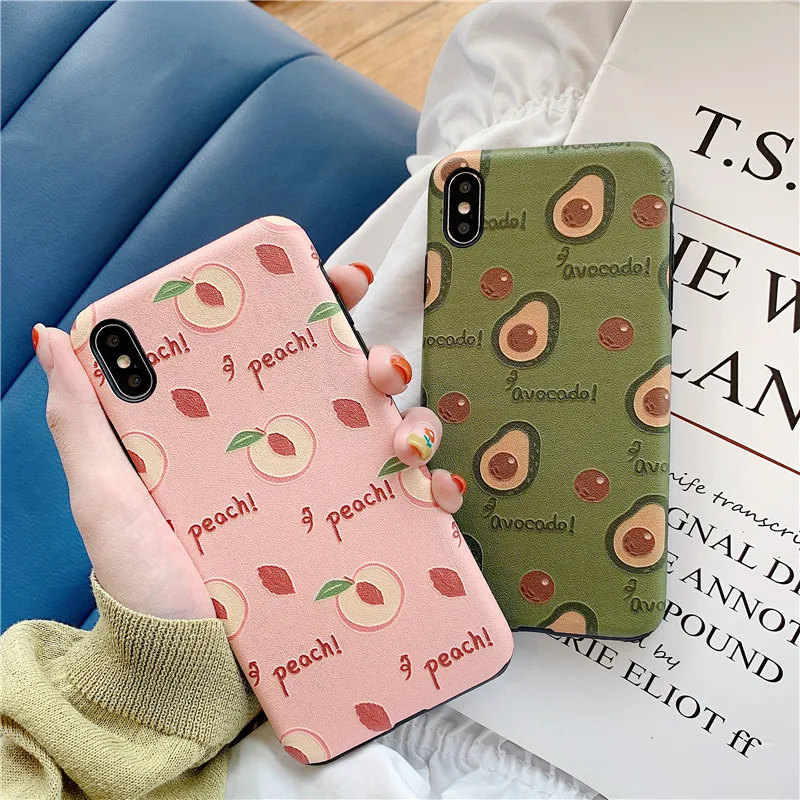 

Silk Texture Cover for Huawei Nova 4 4e Case Soft TPU Fresh Avocado Peach Coque for Huawei P30 P20 Pro Lite Nova 3 3e 2s Case