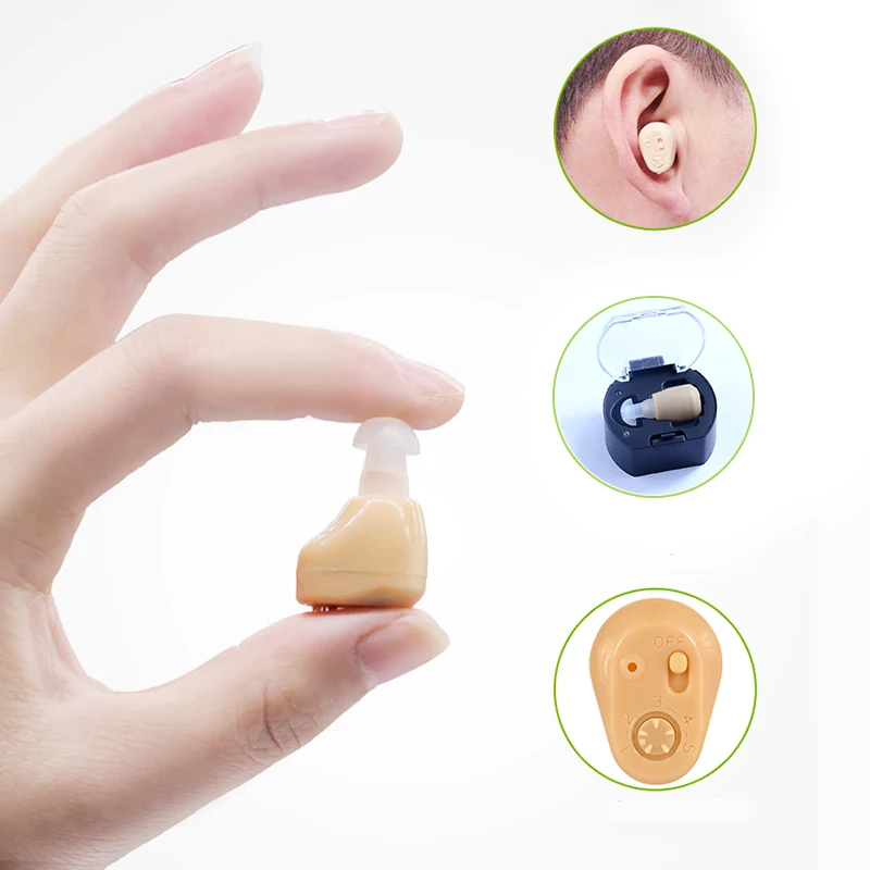 

2019 Portable Rechargeable Mini Hearing Aid Sound Amplifier In the Ear Tone Volume Adjustable Hearing Aids Ear Care For elderly