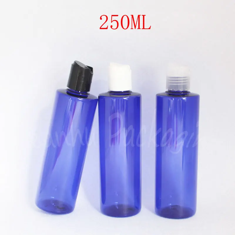 Download 250ML Blue Plastic Bottle Disc Top Cap , 250CC Empty ...