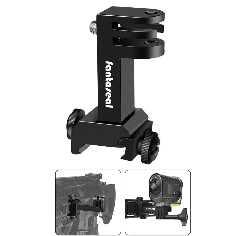 

Picatinny Gun Rail Mount Shot Gun Airsoft Gun Camera Side Adapter for Sony FDR-X3000 HDR AS300 AS50R AS50 AS30V Sports Camcorder