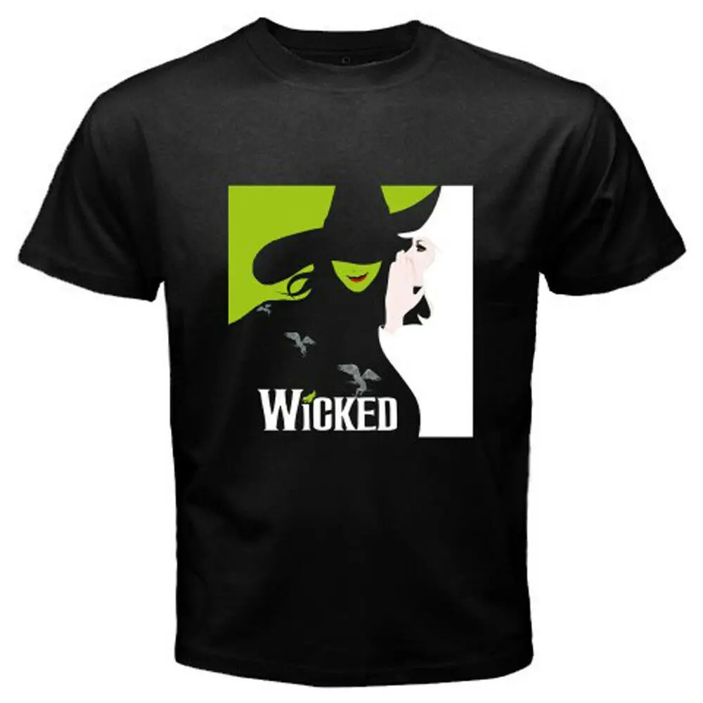 New WICKED Broadway Musical About Wizard Of Oz Men's Black T-Shirt Size S to 3XL New WICKED Broadway Musical About Wizard Of Oz Men's Black T-Shirt Size S to 3XL