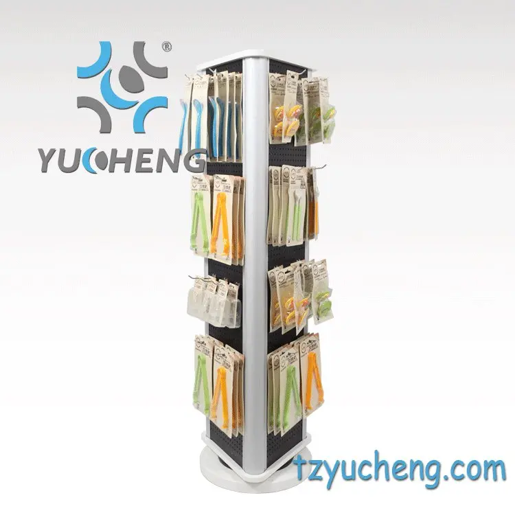 [YUCHENG] 3 side floor rotating jewelry display stand A310 A on
