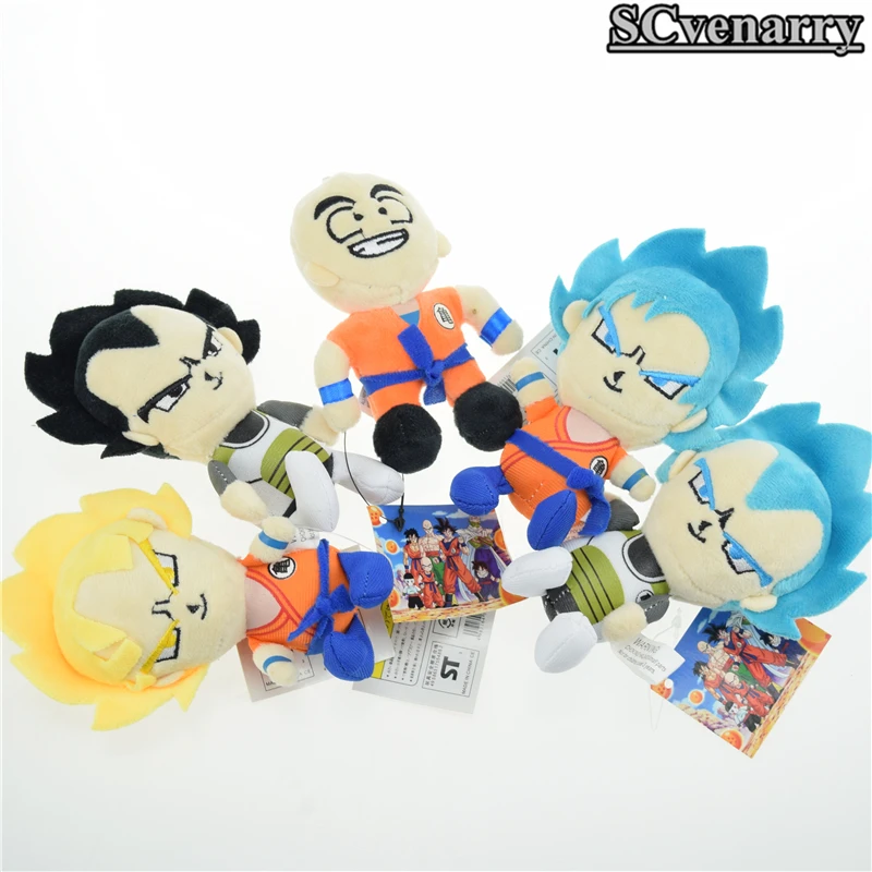 5 шт./компл. Dragon Ball Z плюшевый битва богов брелок Супер Saiyan 3 боги Вегета Сон Гоку