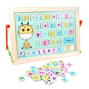 

Children Learn Arithmetic Alphabet Educational Toys Wooden Building Block Fun Wooden Learning Board Preschool Toys For Kid