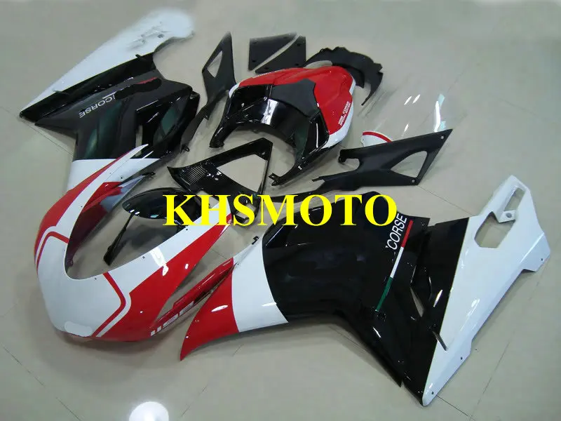 

Motorcycle Fairing Kit for DUCATI 848 1098 1198 08 09 10 11 12 Ducati 1098 2008 2012 Red white black Fairings set+gifts DA04