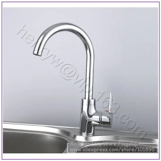 

L16225 - Luxury Deck Mounted Chrome Finish Brass Kitchen Faucet