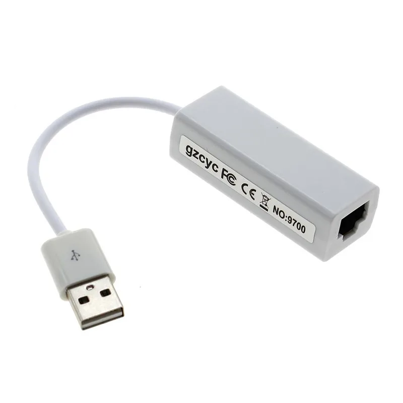 

1PC New USB2.0 Fast Male to RJ45 Ethernet Lan Network Adapter Dongle 10/100 Mbps