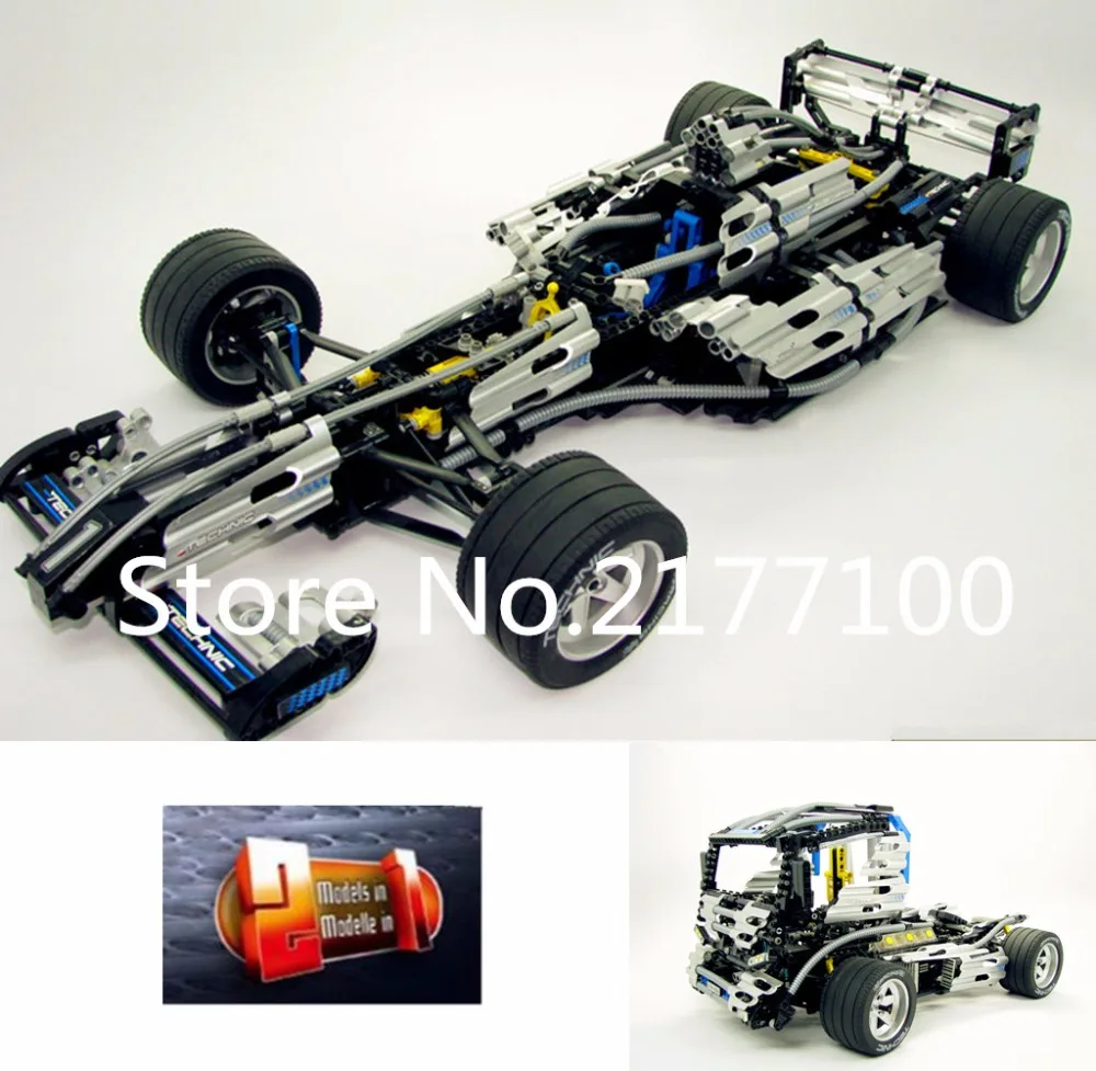

YILE 303 Technic series the Silver Champion model Building Blocks Compatible 8458 Classic racers car-styling toys for children