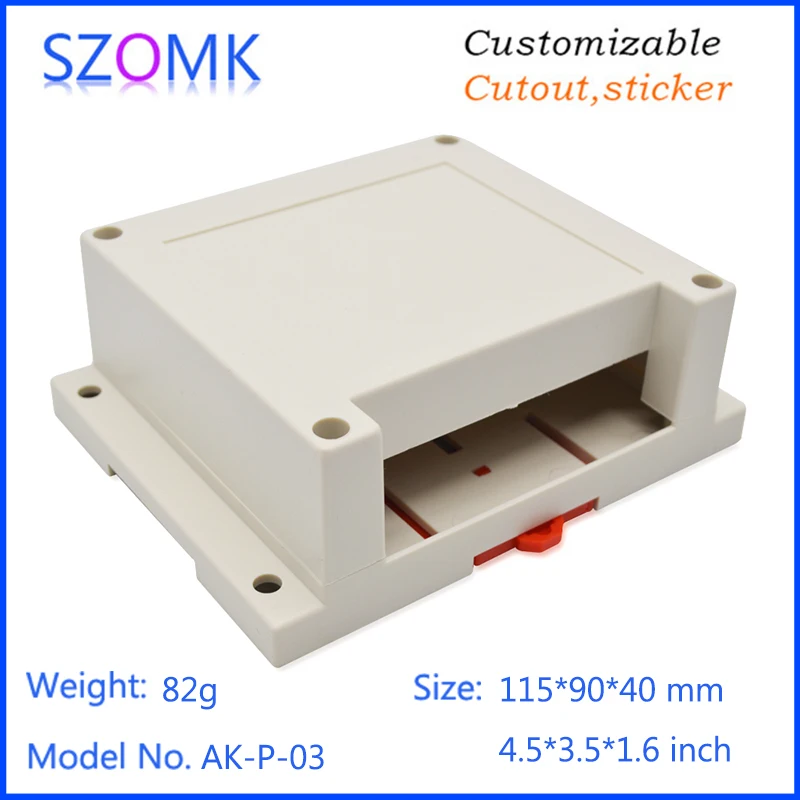 szomk electronics plastic enclosure for pcb junction box din rail enclosure control box szomk outlet boxes instrument enclosure box project box plastic housing  (13)