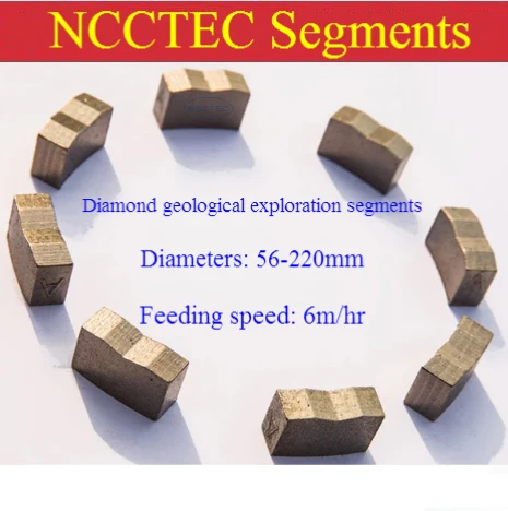 56-220 мм алмазные сегменты для спеченных PDC геологические коронки сверла для скважины нефтяных месторождения угольных месторождения разведка statrum