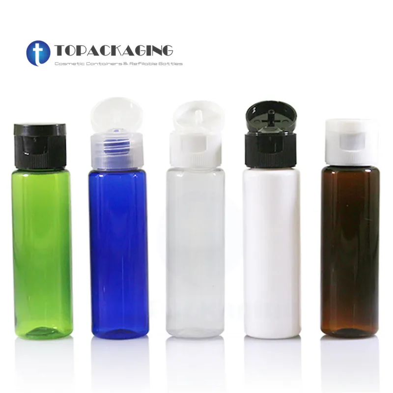 50PCS*30ML Flip Screw Cap Bottle Small Essential Oil Refillable Empty Serum Shampoo Makeup Packing Plastic Cosmetic Container