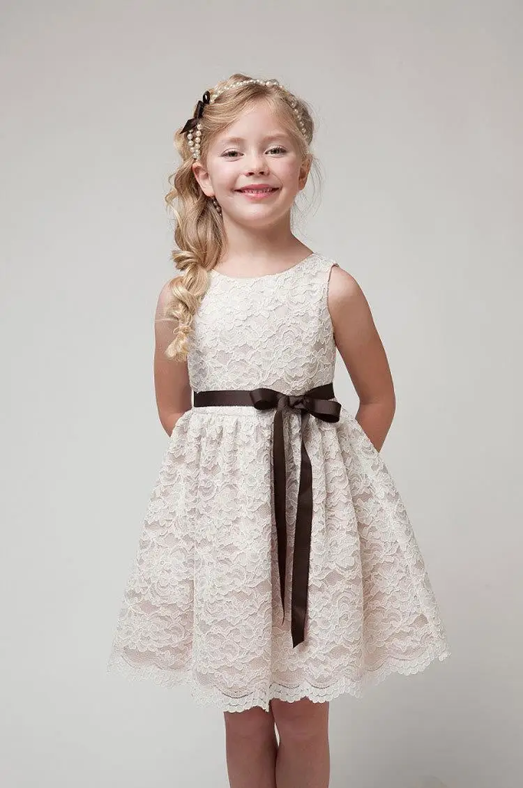 

Cotton Lace Girls Dress Birthday Formal Occasion Princess Children's Lace Dresses Hot Summer Party Dress for Girls 3-11Yrs