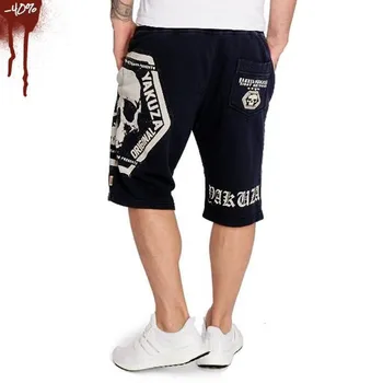 

2019 Casual Skull Summer Men's Shorts Sexy Gyms Sweatpants Male Fitness Bodybuilding Workout Man Jogger Short