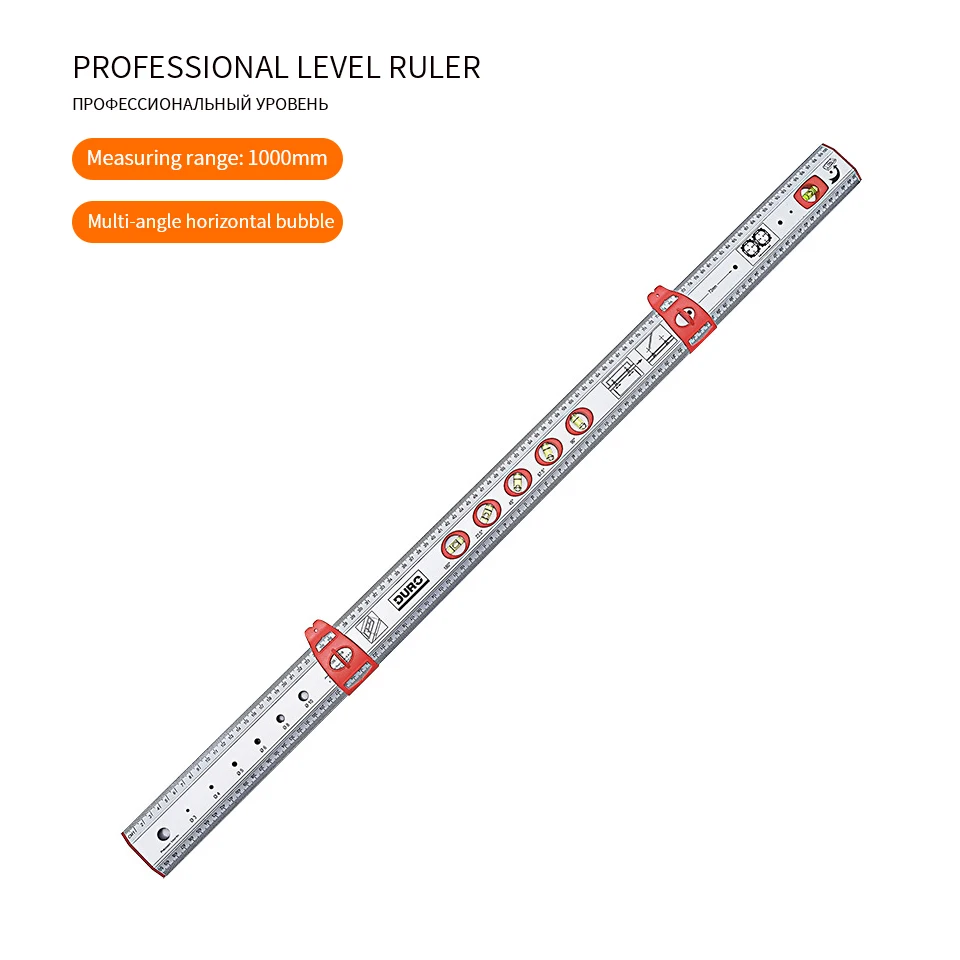 

1000mm Professional level Ruler Aluminum Alloy Multi-angle Horizontal Level Ruler Tool Scribing Gauge For Woodworking Scribe