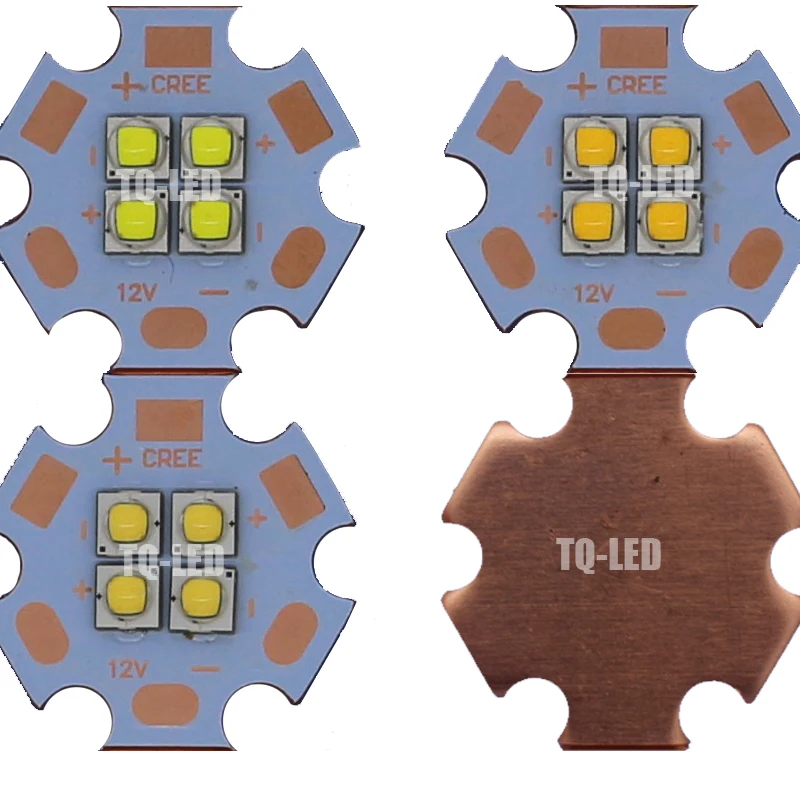 

6V/12V Cree XPG2 XP-G2 4Chips 4-18W High Power LED Emitter Cool White Warm White LED with 20MM Cooper PCB
