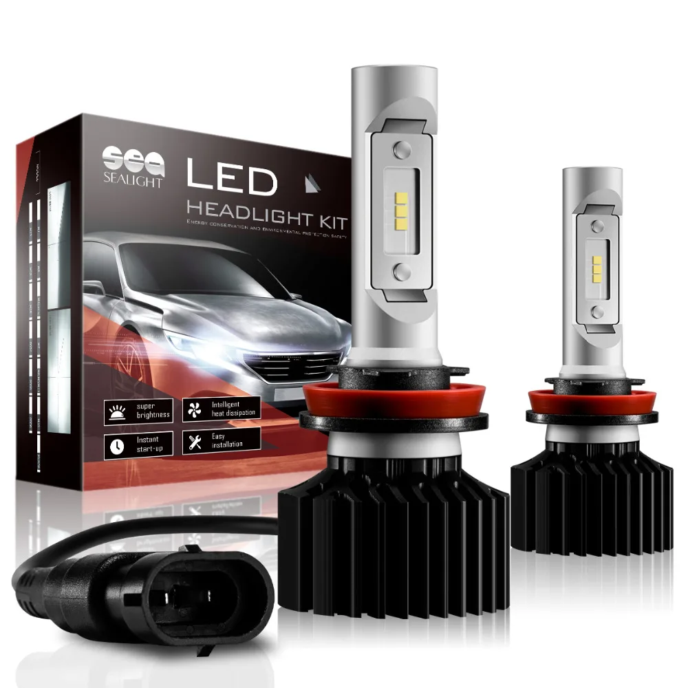 

SEALIGHT 2x Fog light H8/H11/H9 LED Bulbs Car headlight HB3/9005 HB4/9006 LED Fog Light 6000K white 12000LM auto headlamp 12V